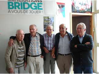 de gauche à droite : René Barthuel, Jean-Claude Bodereau, Paul Lefebvre, Yves Daniel et Jean-Pierre Legrix