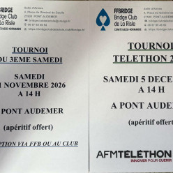 Prochains Tournois du Samedi en Novembre et début Décembre